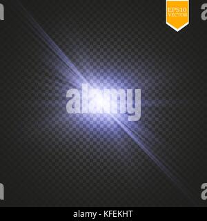Creative concept Vector set of glow light effect stars bursts with sparkles isolated on black background. For illustration template art design, banner Stock Vector