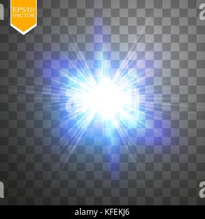 Creative concept Vector set of glow light effect stars bursts with sparkles isolated on black background. For illustration template art design, banner Stock Vector