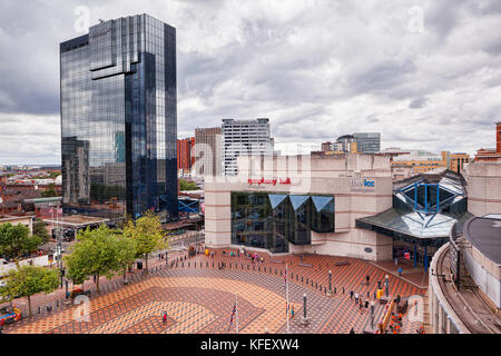 The Hyatt Regency and Birmingham Symphony Hall, Broad Street, Birmingham, England Stock Photo