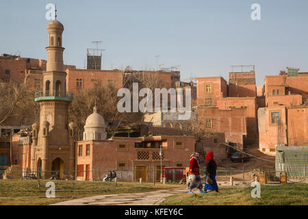 View of the old part of Kashgar city of Xinjiang Uygur Autonomous Region of China Stock Photo