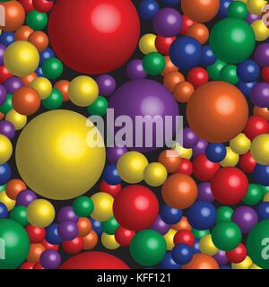 Rainbow Balls Seamless Pattern Stock Vector
