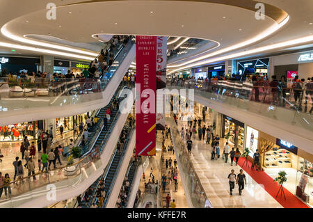 Wide angle view of grand opening of Uniwalk, a Chinese mega shopping ...