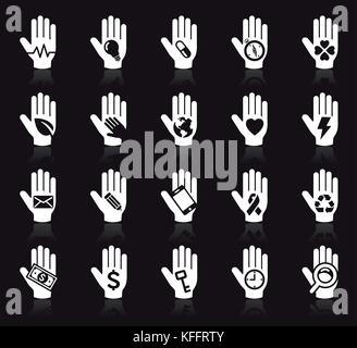 Hand concept icons. vector illustration. Stock Vector