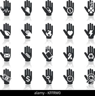 Hand concept icons. vector illustration. Stock Vector