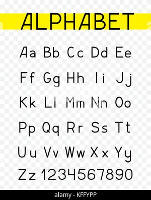 alphabet characters font Stock Vector