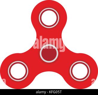 Spinner fidget hand. Spinner toy anti stress, relaxation and rotation, vector illustration Stock Vector