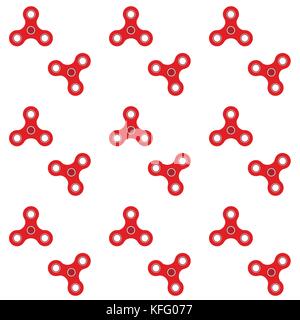 Seamless pattern with spinning wheel. Background with device spinner, addictive mechanical rotating spinner, vector illustration Stock Vector