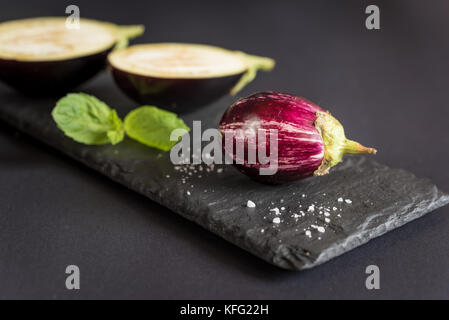 Mini fresh eggplant. Stock Photo