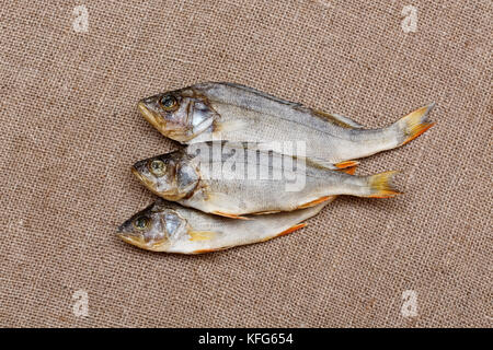 Dried fish, macro photo. Stock Photo