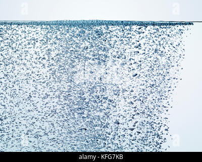 Light blue pure fresh water with hundreds of air bubbles Stock Photo