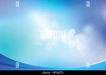 bokeh blue background Stock Vector