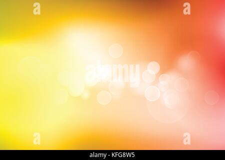 Orange bokeh abstract light background Stock Vector