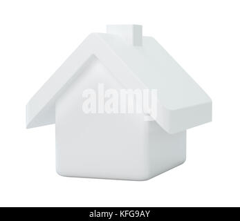 House icon on white background. 3d rendering for web Stock Photo