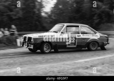 SANMARINO, SANMARINO - OTT 21 : FORD ESCORT RS 1977 old racing car rally THE LEGEND 2017 the famous SAN MARINO historical race Stock Photo