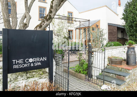 Luxury hotel that is situated on marshland in the Carmarthen Bay.The Corran Hotel and Spa resort,Laugharne,Carmarthenshire,Wales,UK,U.K.,Europe, Stock Photo