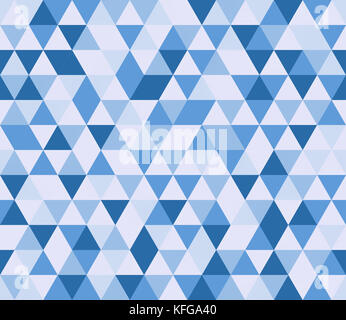 blue triangles seamless pattern Stock Photo