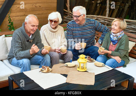 Spending Autumn Day Outdoors Stock Photo