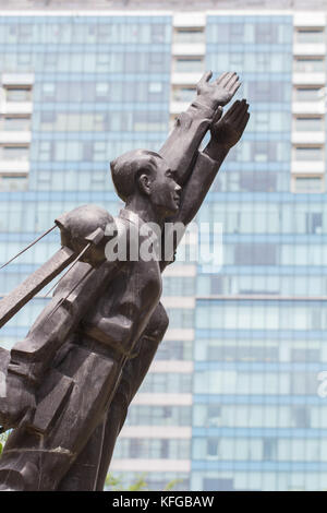 SAIGON, VIETNAM - July 2017: patriotic memorial communist statues in Saigon Stock Photo