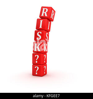 Risk , computer generated image. 3d render. Stock Photo