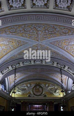 MILAN, ITALY - MAY 11 2014: Ceiling detail of the crypt under the Duomo Cathedral in Milan, Italy Stock Photo