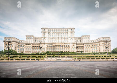 The palace of Parliament in Bucharest Romania Stock Photo