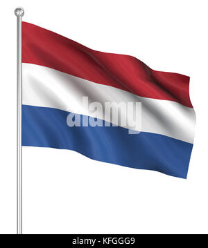 Netherland flag , computer generated image. 3d render. Stock Photo