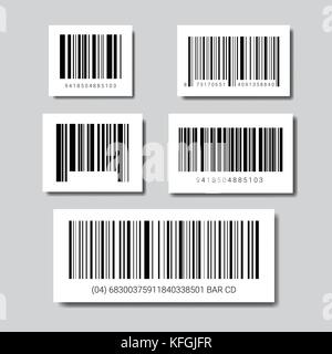 Set Of Sample Bar Codes For Scanning Icon Stock Vector