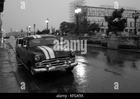 Black and white snapshots of La Havana, Cub Stock Photo