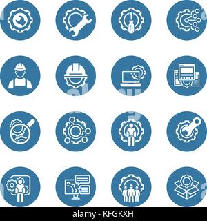 Line Engineering Icons Stock Vector