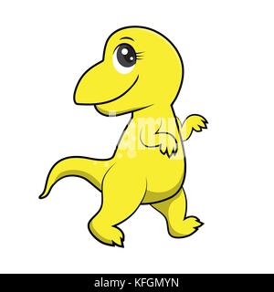 illustration of cute dinosaurs cartoon EPS10 File on the white background Stock Vector