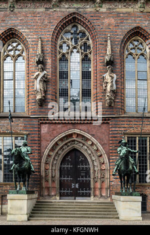 Bremen City Hall - Germany. The seat of the President of the Senate and Mayor of the Free Hanseatic City of Bremen. One of the most important examples Stock Photo