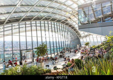 Inside the Skygarden at 20 Fenchurch Street London Stock Photo - Alamy