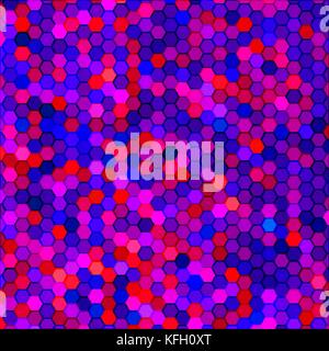 abstract vector geometric hexagon background - red and blue Stock Vector