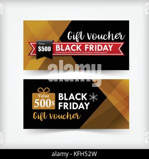Collection of christmas black friday gift voucher web tag banner promotion vector illustration eps10 Stock Vector