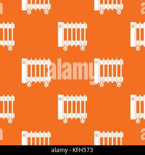 Oil electric heater on wheels pattern seamless Stock Vector
