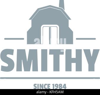 Smithy logo, simple gray style Stock Vector