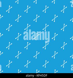 Cotton buds pattern seamless blue Stock Vector