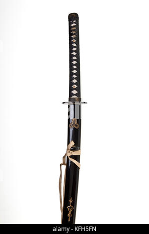 Japanese katana or samurai sword over a white background Stock Photo ...