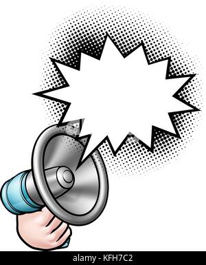 Megaphone Comic Book Speech Bubble Stock Vector