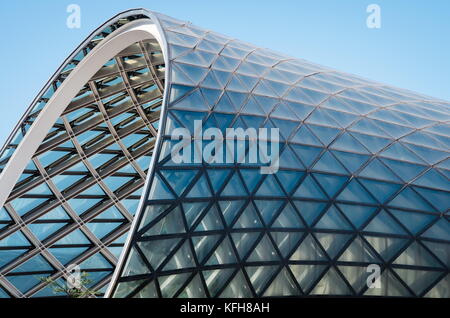 TBILISI, GEORGIA - OCTOBER 07,2017: Modern glass theater details in Tbilisi. Georgia Stock Photo