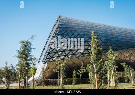 TBILISI, GEORGIA - OCTOBER 07,2017: Modern glass theater details in Tbilisi. Georgia Stock Photo