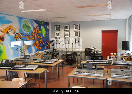 classroom in highschool,holland Stock Photo