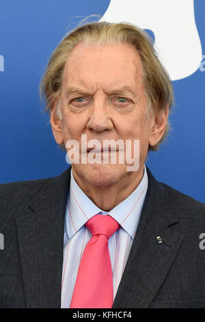 Canadian actor Donald Sutherland attends the photocall for The Leisure Seeker during the 74th Venice Film Festival in Venice, Italy. © Paul Treadway Stock Photo