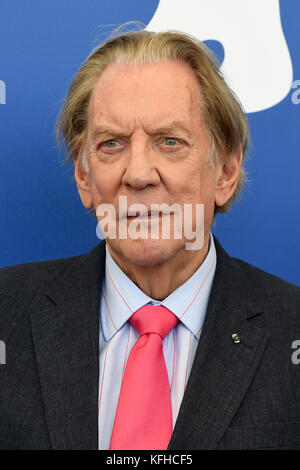 Canadian actor Donald Sutherland attends the photocall for The Leisure Seeker during the 74th Venice Film Festival in Venice, Italy. © Paul Treadway Stock Photo