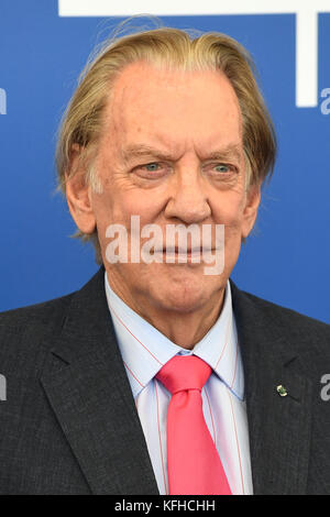 Canadian actor Donald Sutherland attends the photocall for The Leisure Seeker during the 74th Venice Film Festival in Venice, Italy. © Paul Treadway Stock Photo