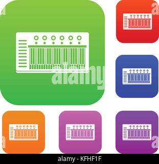 Electronic synth set color collection Stock Vector
