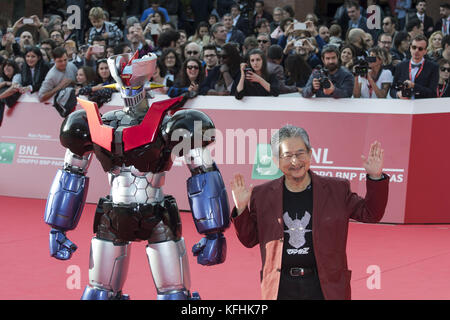 Rome, Italy. 28th Oct, 2017. Go Nagai attending the red carpet of Mazinger Z Infinity during the 12th Rome Film Festival Credit: Silvia Gerbino/Alamy Live News Stock Photo