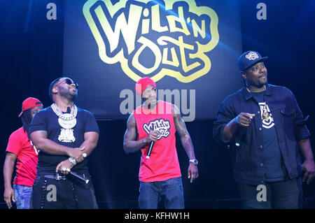 Atlanta, GA, USA. 28th Oct, 2017. Spectacular and Nick Cannon pictured at Wild N Out Live at The Infinite Energy Center in Atlanta, Georgia on October 28, 2017. Credit: Walik Goshorn/Media Punch/Alamy Live News Stock Photo