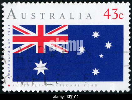 Postage stamp - Australian flag Stock Photo