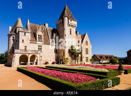 The Château des Milandes, known worldwide as the home of Josephine Baker. Stock Photo